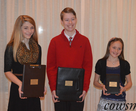 Speech Contest-Junior DivisionJenna Metzler-2nd place,  Caleb McGee-winner, Olivia Lesher- 3rd place
