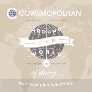 Cowsmo around the world dairy logo